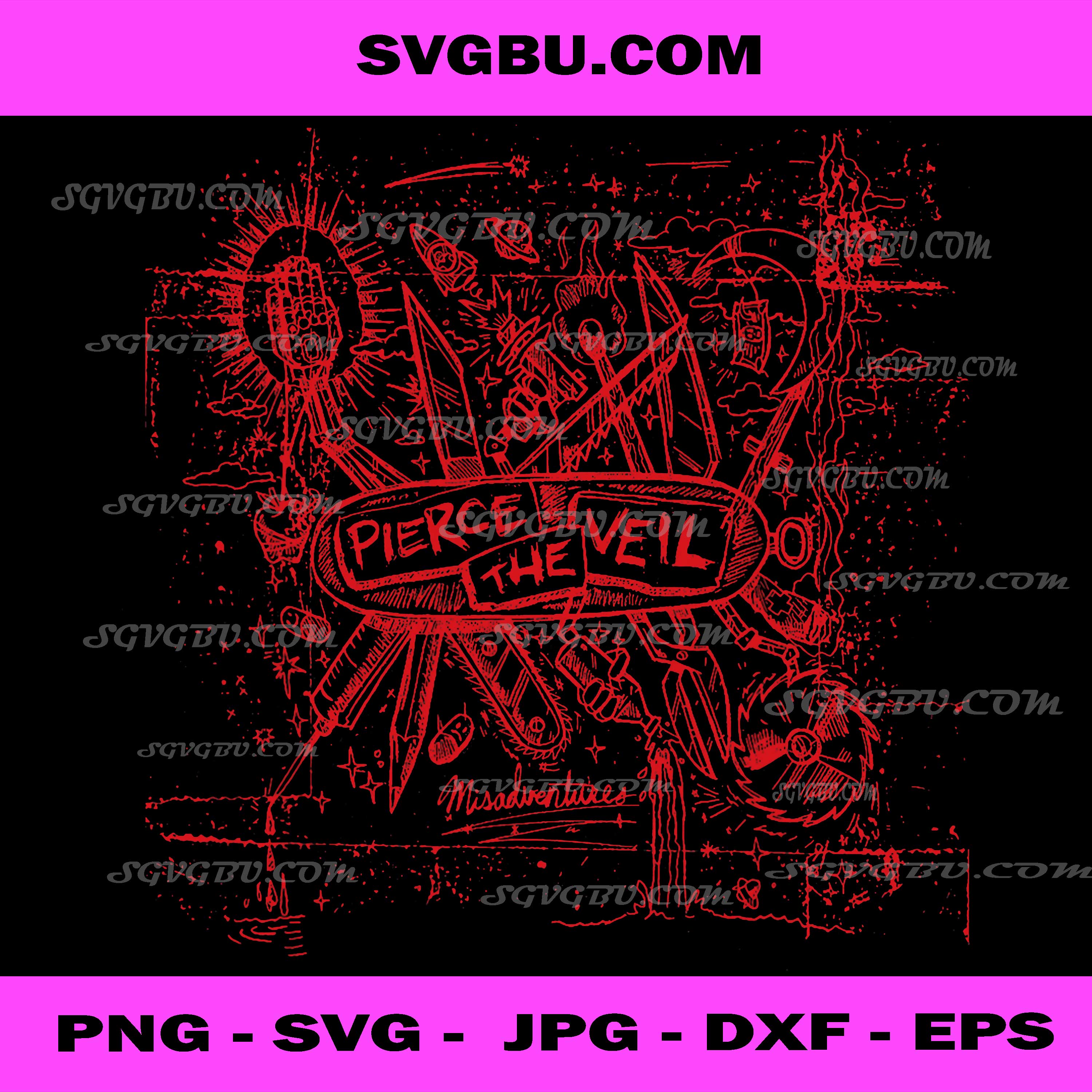 Pierce The Veil Misadventures PNG, Rock Band PNG, Emo Music Art PNG