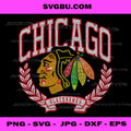Chicago Blackhawks, Vintage Victory Black Officially Licensed PNG
