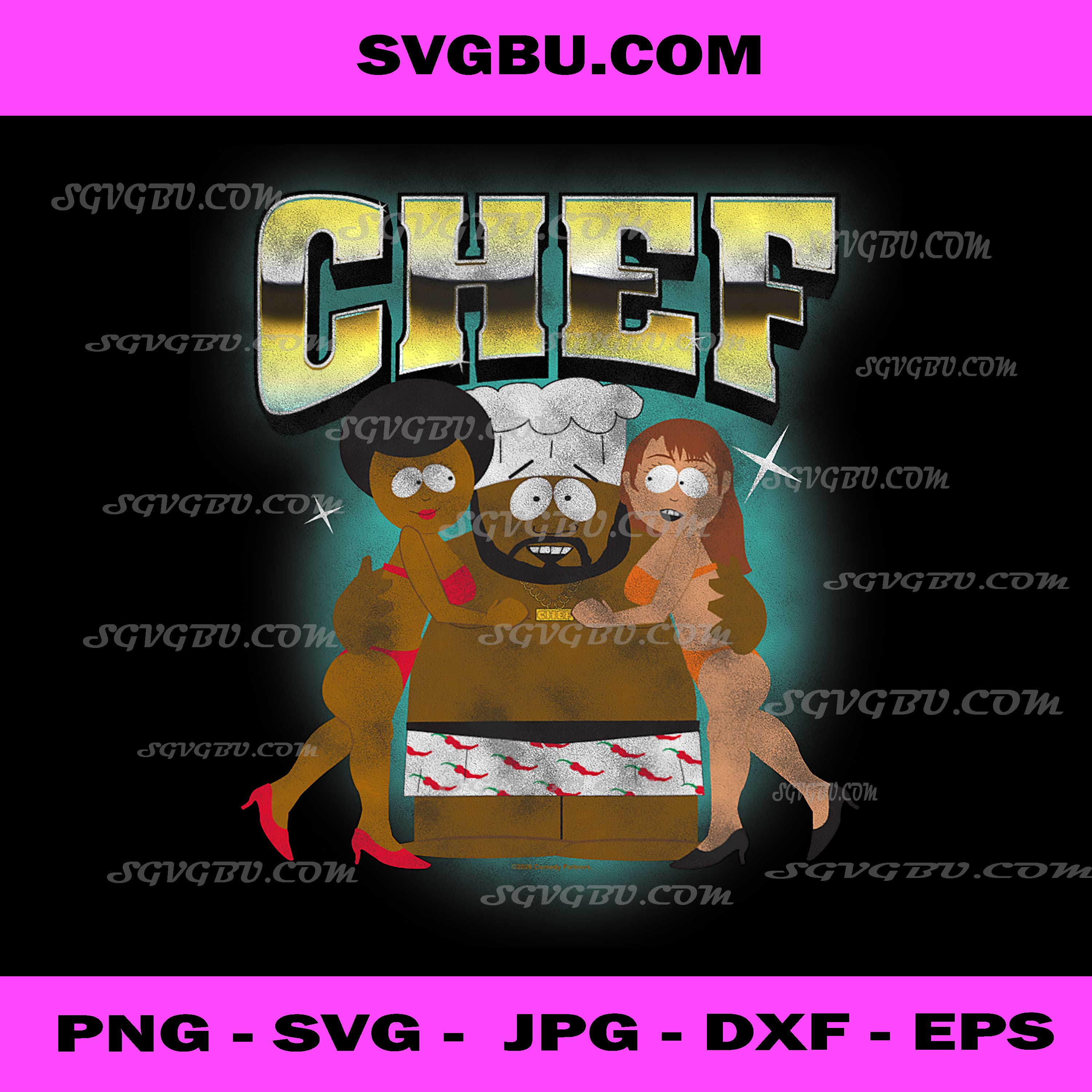 Chef South Park PNG, South Park Fan Art PNG, Funny Cartoon Chef PNG