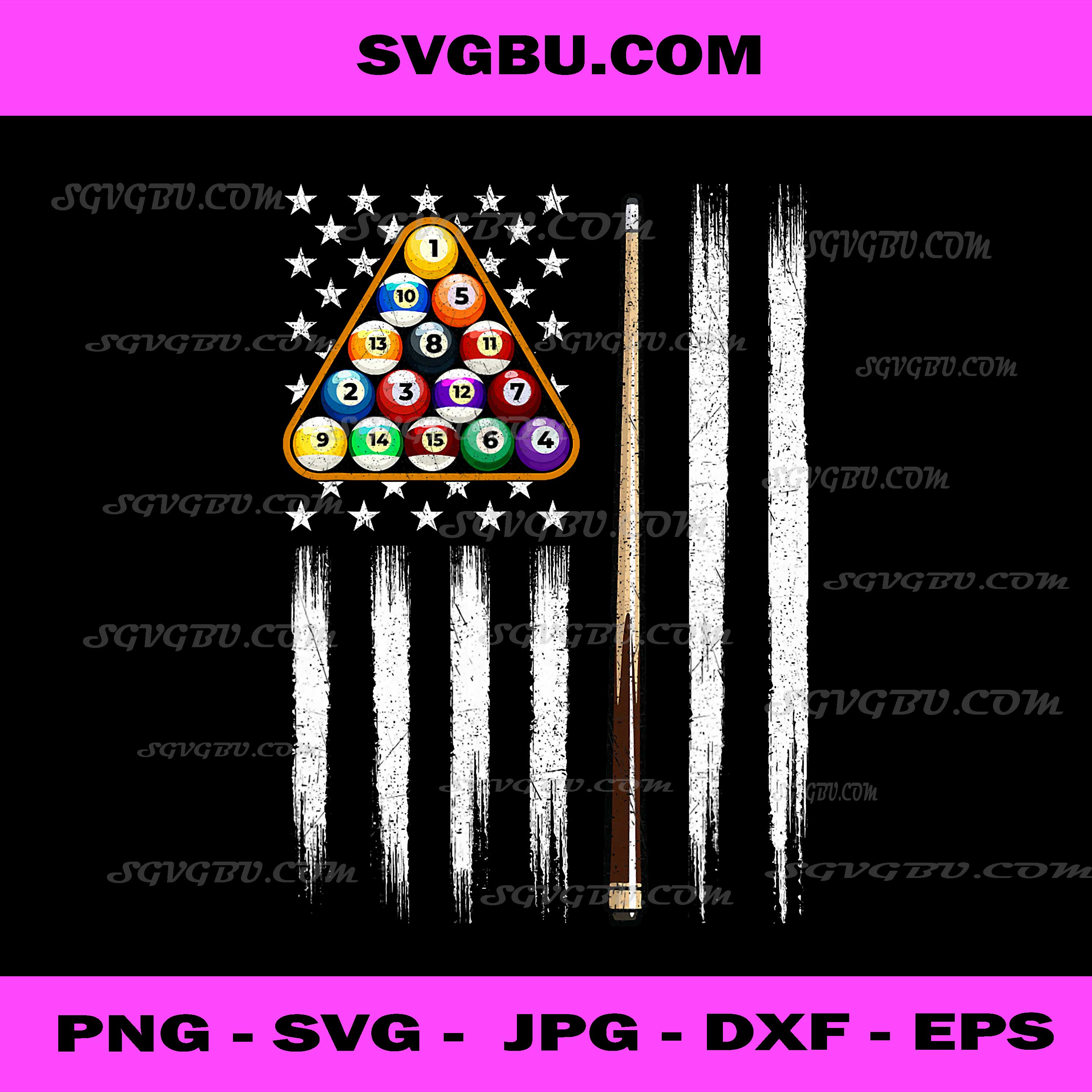 American Flag Billiard PNG, 8 Ball Billiard Game Pool Player PNG
