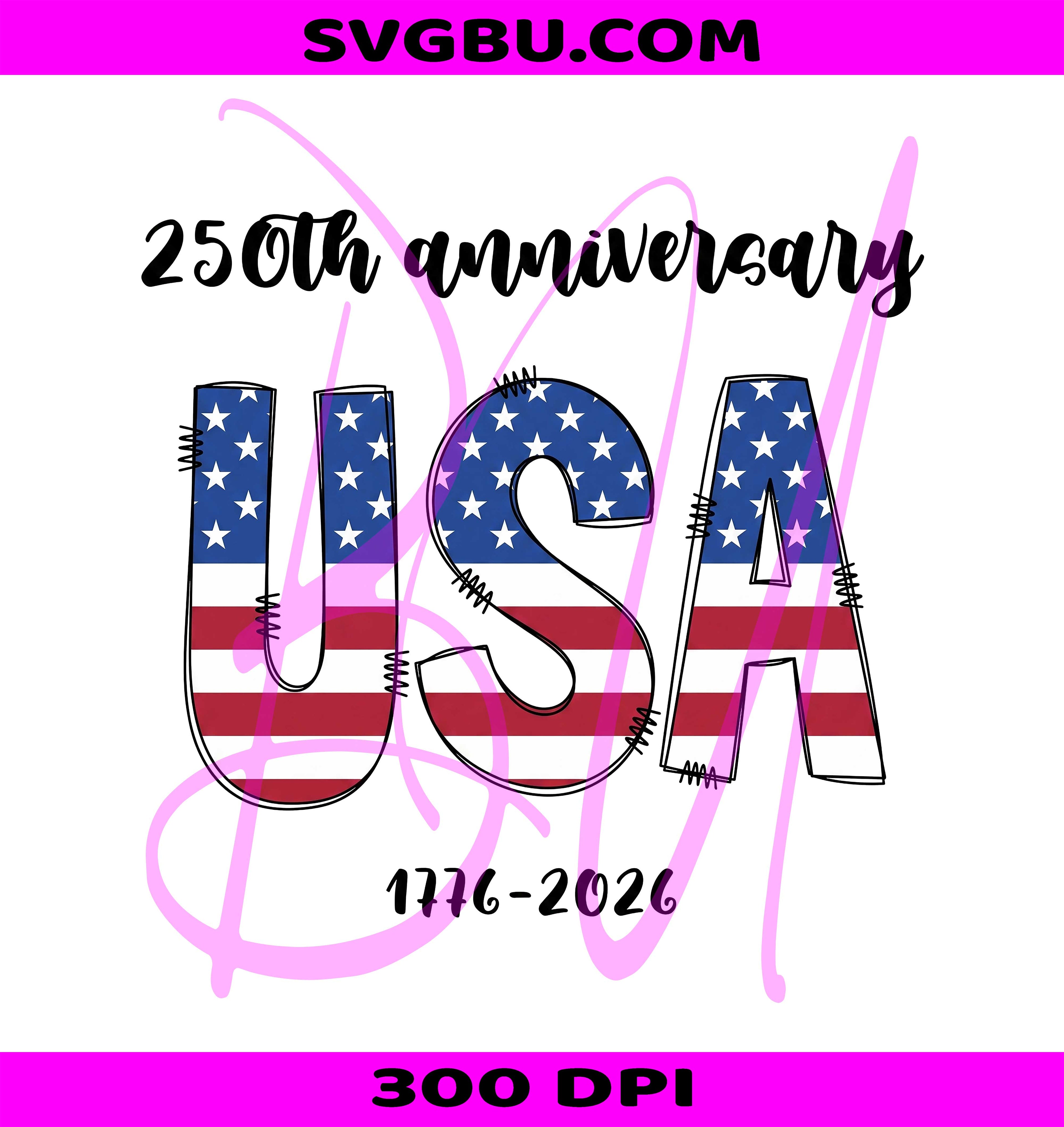 USA 250th Anniversary PNG, 1776 2026 PNG, USA Flag Letters PNG