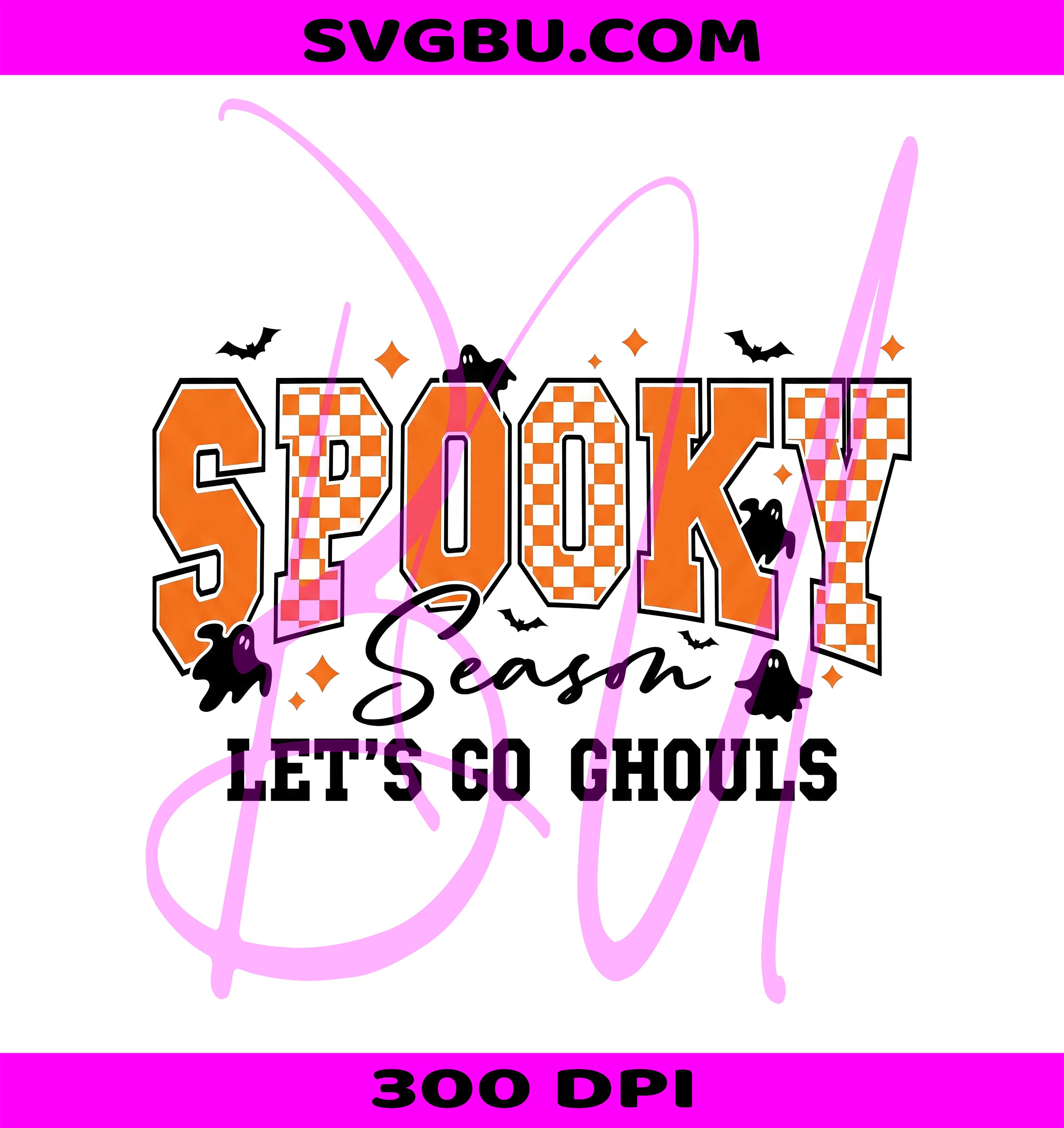 Checkered Spooky Season PNG, Retro Halloween PNG, Spooky Ghouls PNG