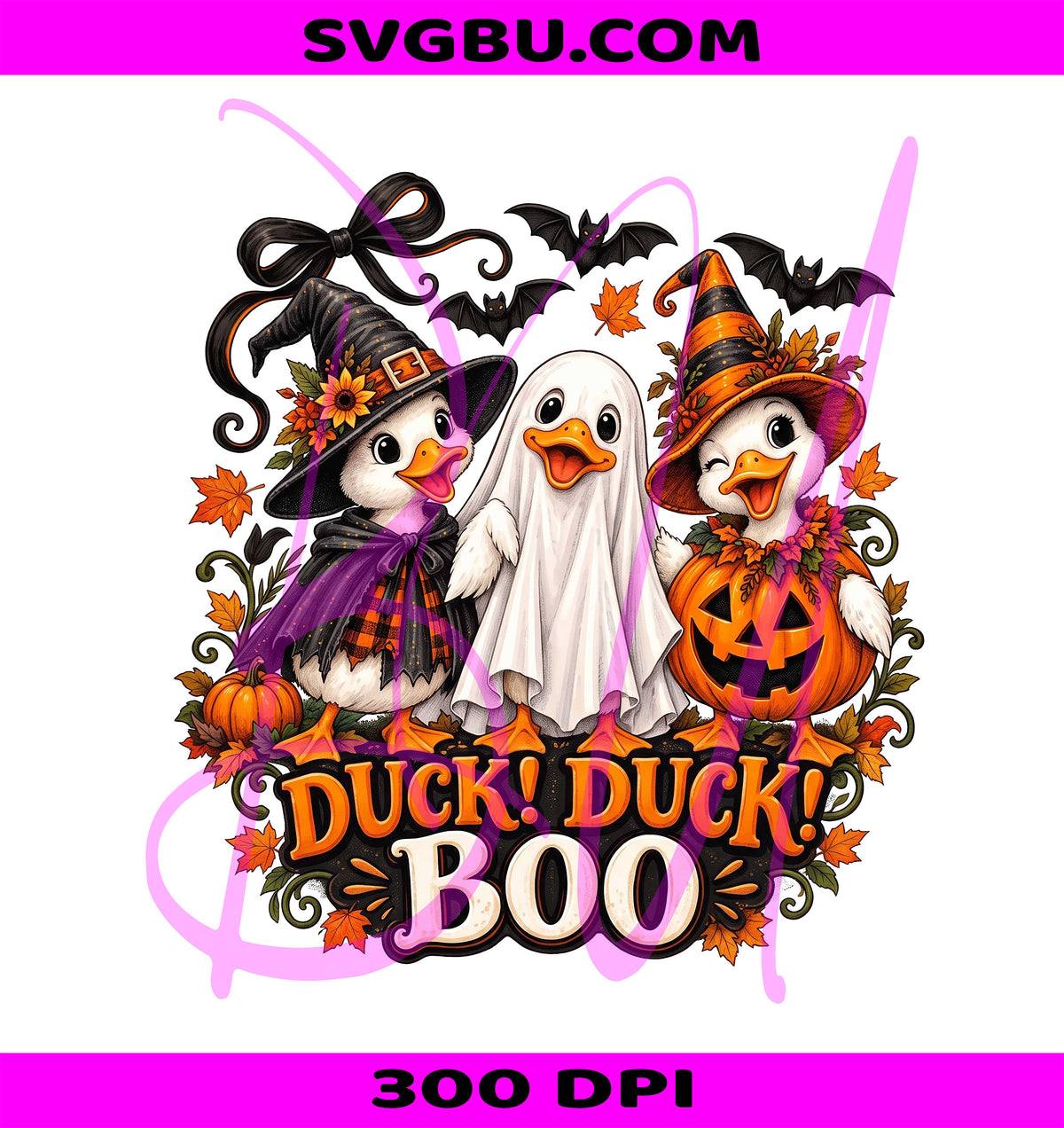 Duck Duck Boo PNG, Funny Ghost Goose PNG, Trick Or Treat Duck PNG