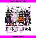 Feral Boo Raccoon PNG, Skeleton Pumpkin Raccoon PNG, Trick Or Treat Halloween PNG