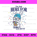 I'm Just Here For The Egg Hunt PNG, Cool Bunny Beanie PNG
