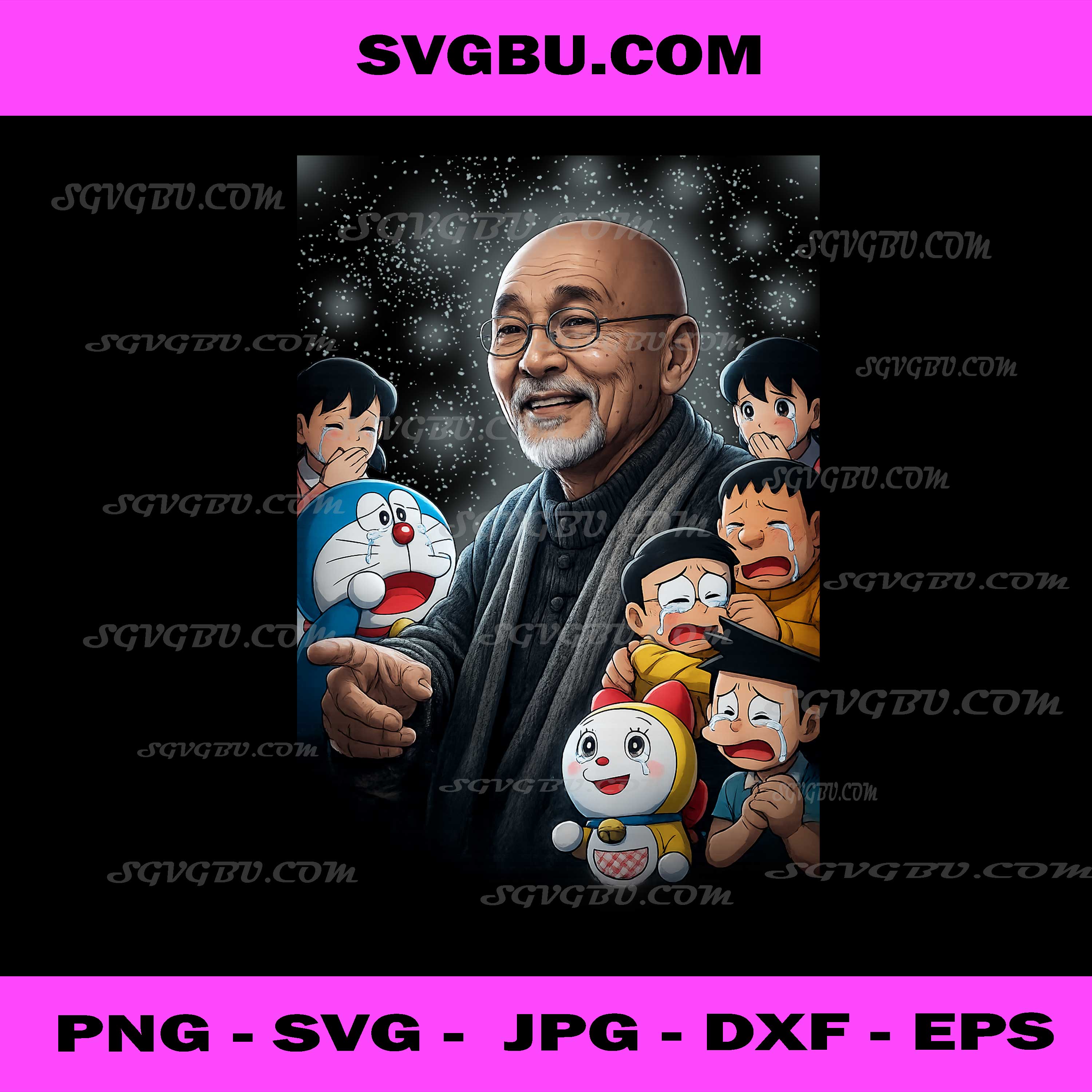 Tsutomu Shibayama Tribute PNG, Doraemon Memorial PNG, Anime Creator Tribute PNG