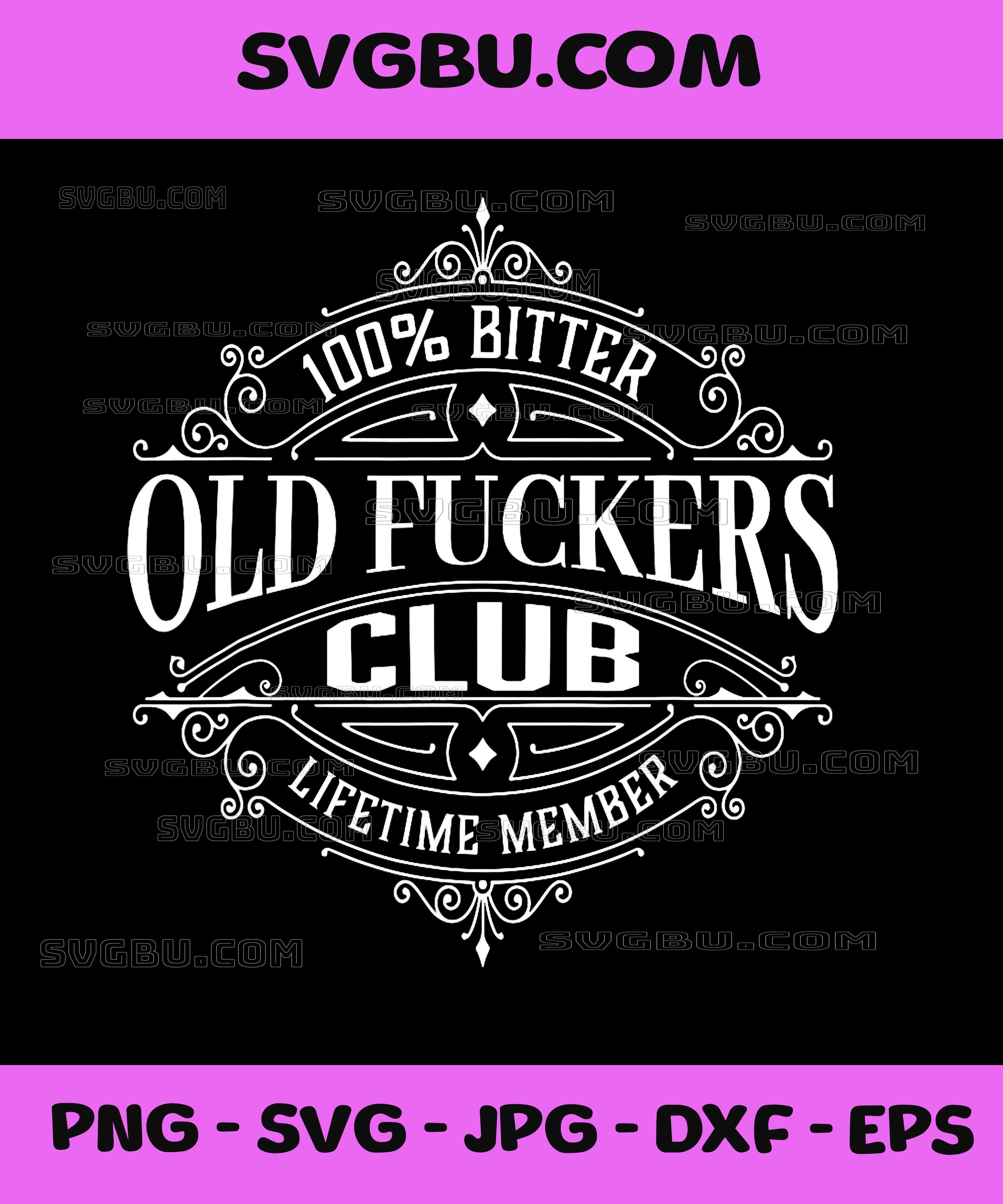 Old Fuckers Club PNG, 100 Bitter Lifetime Member PNG