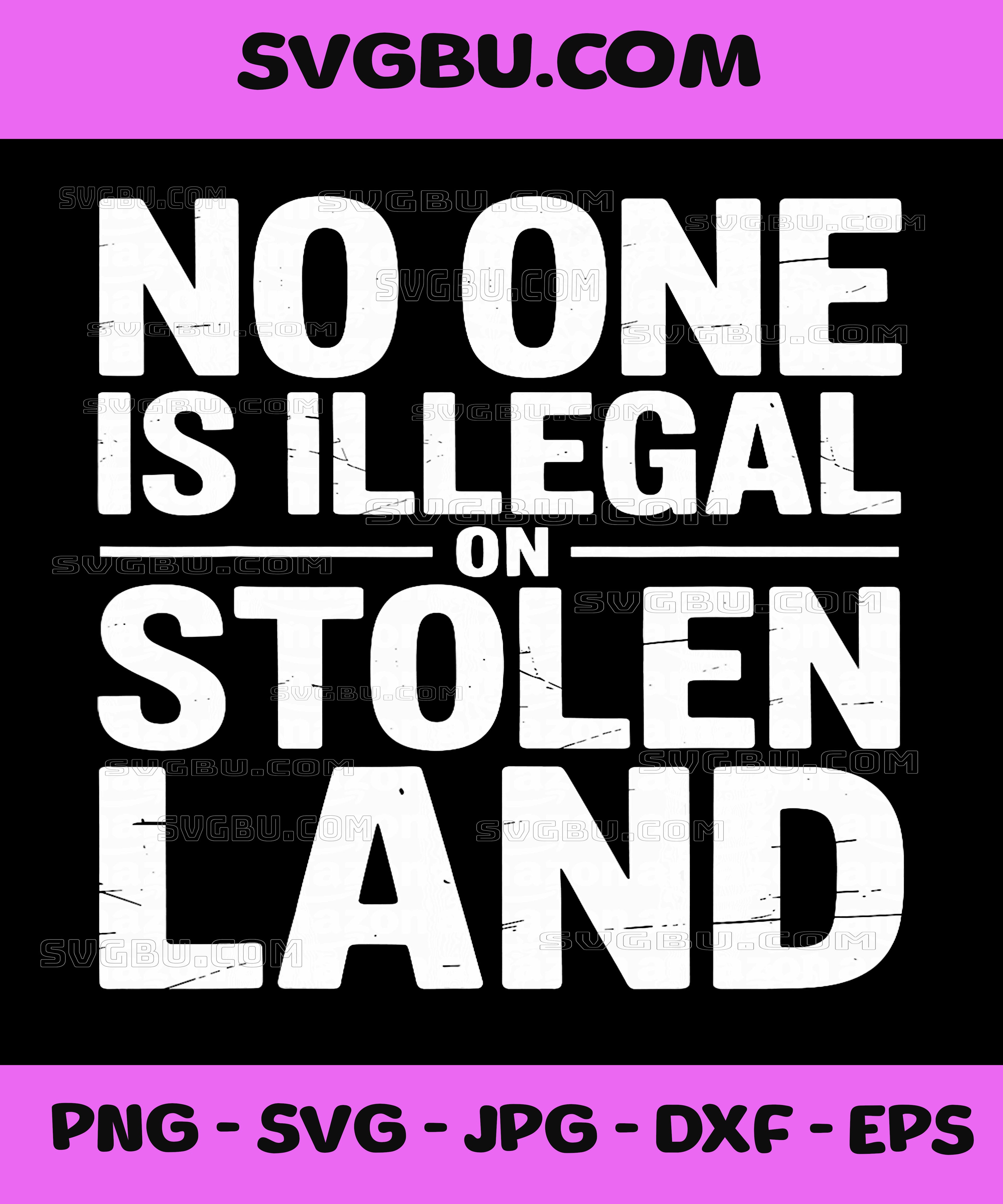 No One is Illegal On Stolen Land PNG, Native Americans Vintage PNG