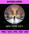 NYC PNG, New York Ice Skating Winter Neighborhood Streets PNG