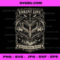 Violent Love Dragon-Bound Hearts PNG, Fourth Wing Fantasy Dragon Art PNG